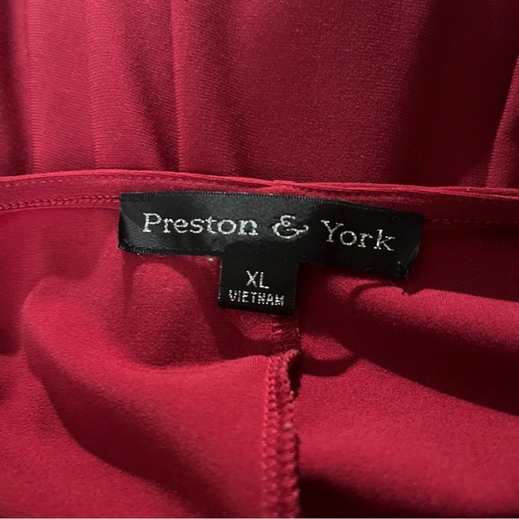 Preston & York by Dillard’s Red Wine Elegant Maxi Dress Size XL - Picture 7 of 8